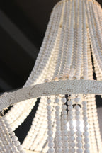 Large Wooden Bead Ceiling Light
