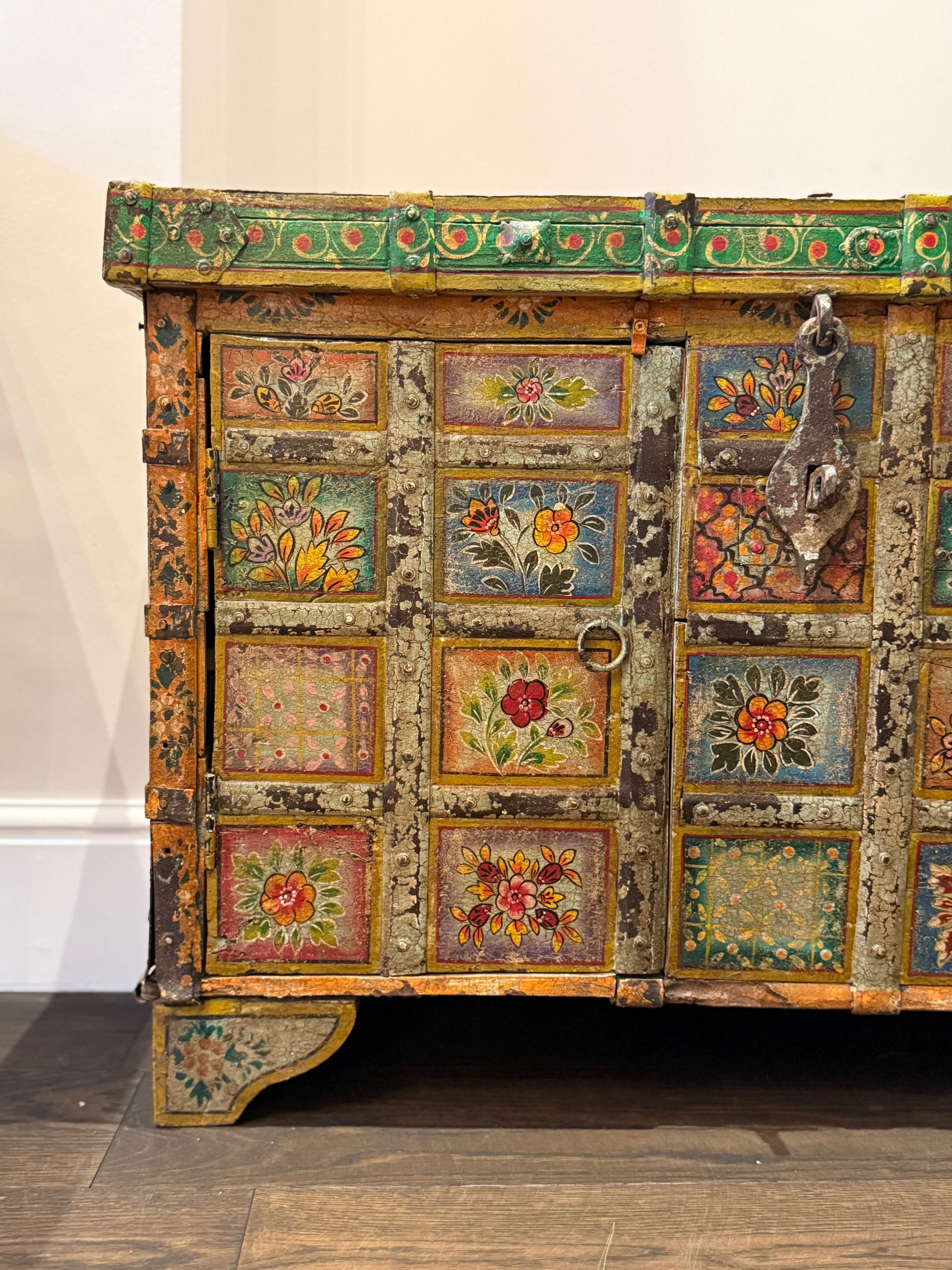 Ex-Display Antique Wooden Painted Box
