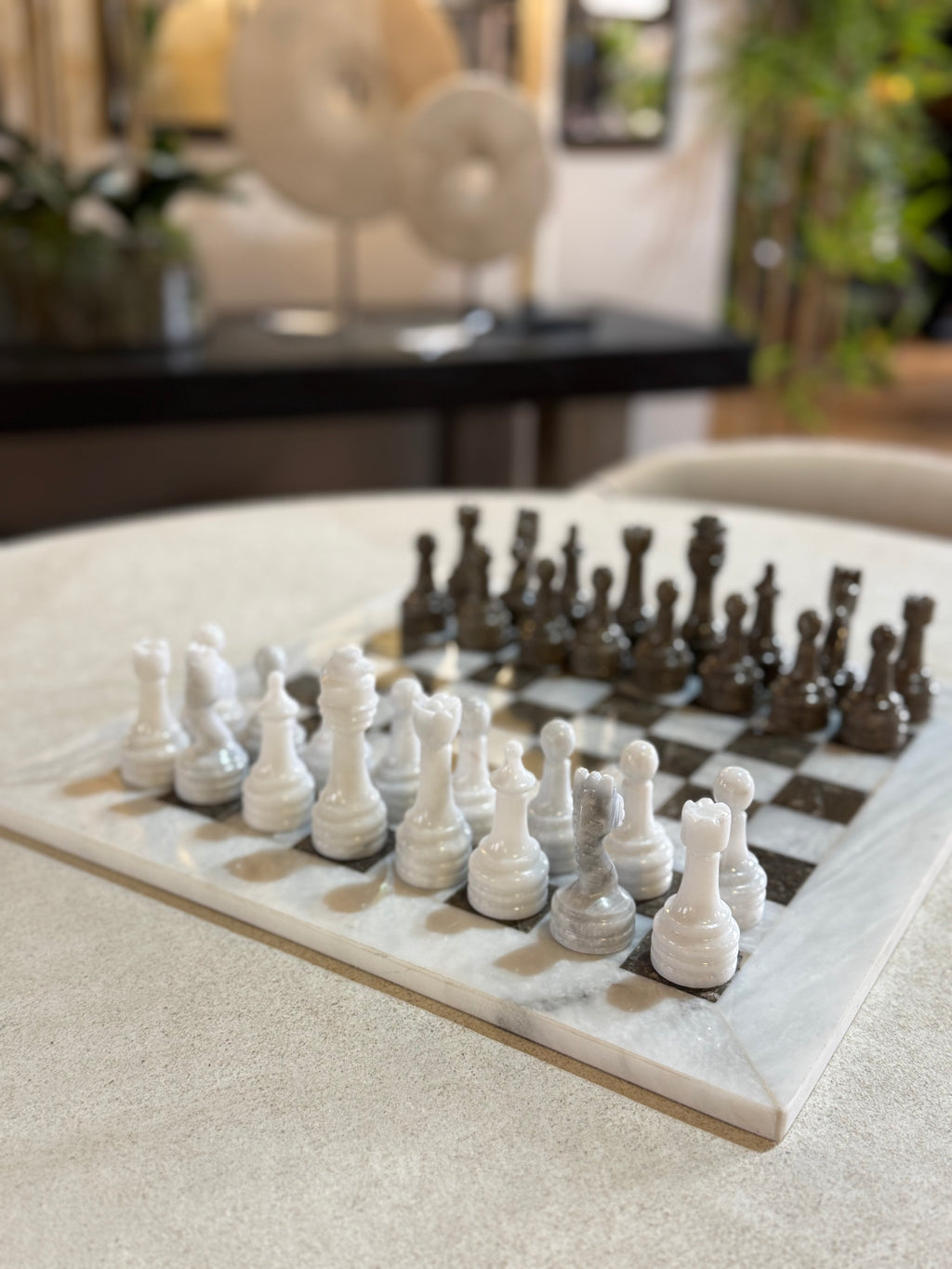 Carved Marble Chess Set