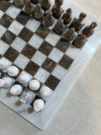Carved Marble Chess Set