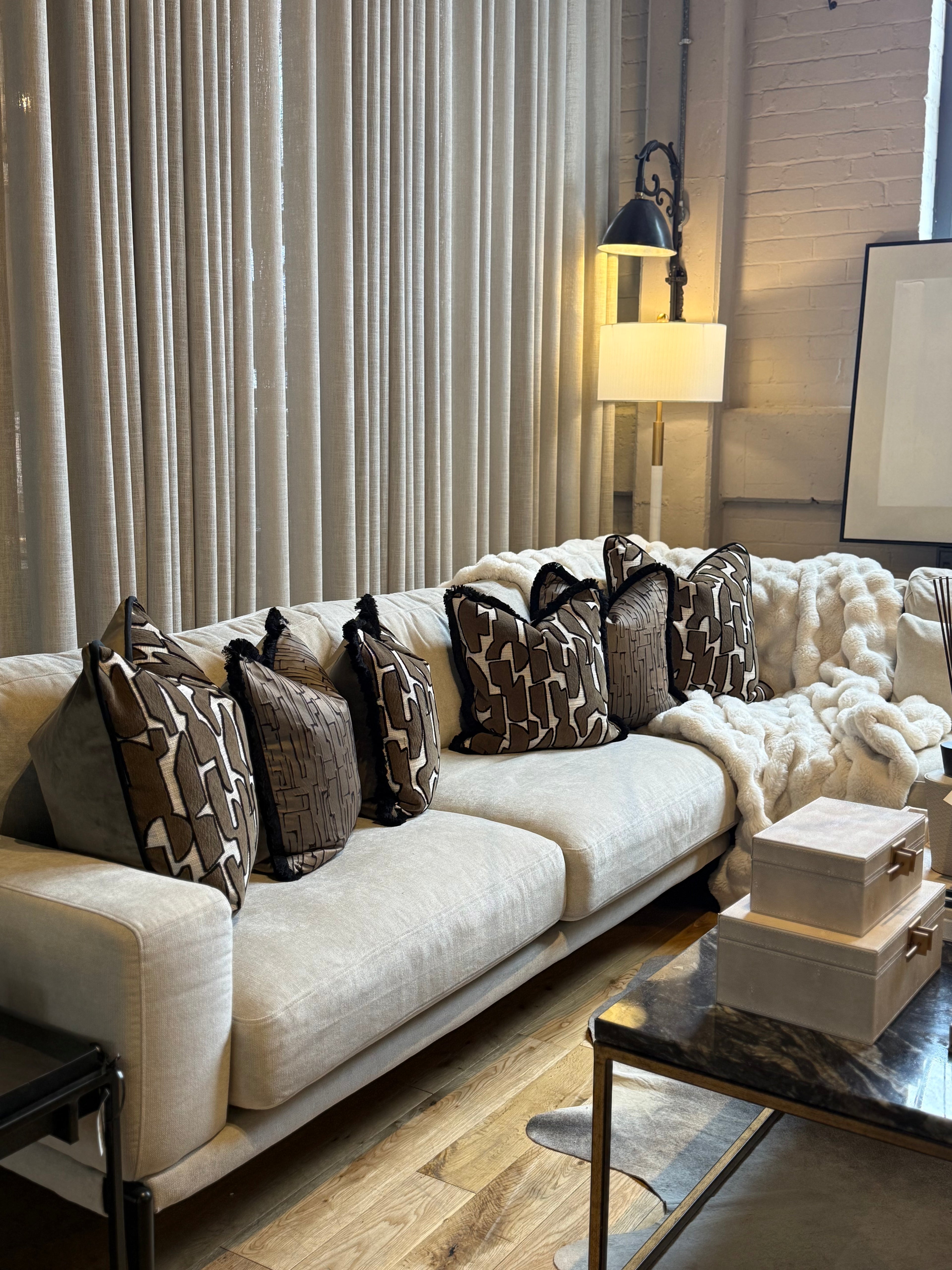 Serac Elm Sofa Cushion Set