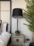 Black and Gold Table Lamp with Black Shade