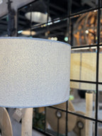 Marble and Matt Black Table Lamp with Shade