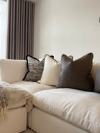 Textured Neutral Sofa Cushion Set