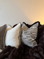 Textured Neutral Sofa Cushion Set
