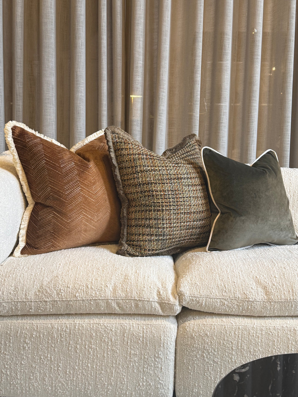 Limited Edition 'Bruyere Taupe' Sofa Cushion Set