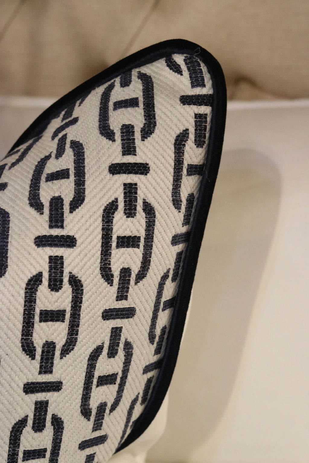Andrew Martin 'Burlington Navy' Cushion
