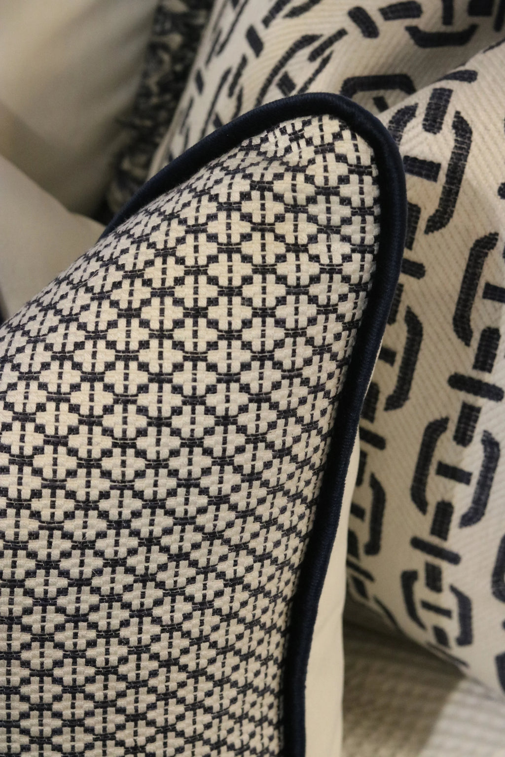 Andrew Martin 'Brook Navy' Cushion