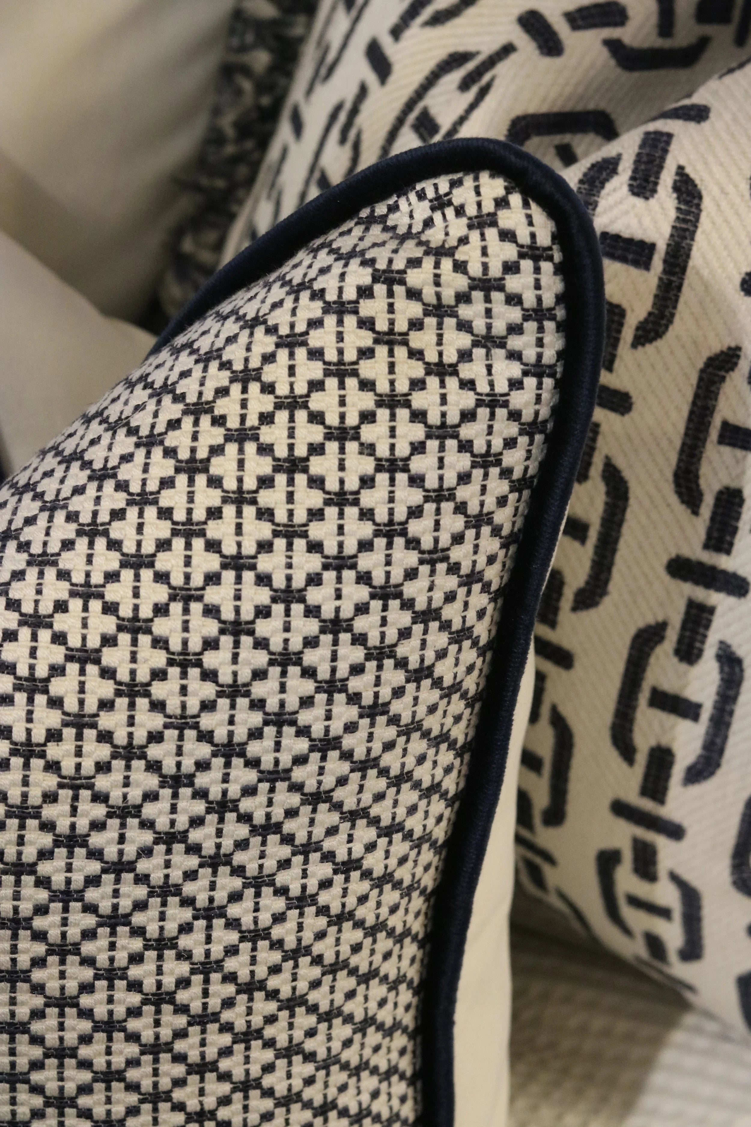 Andrew Martin 'Brook Navy' Cushion