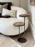 Dark Emperador Marble Double Accent Table