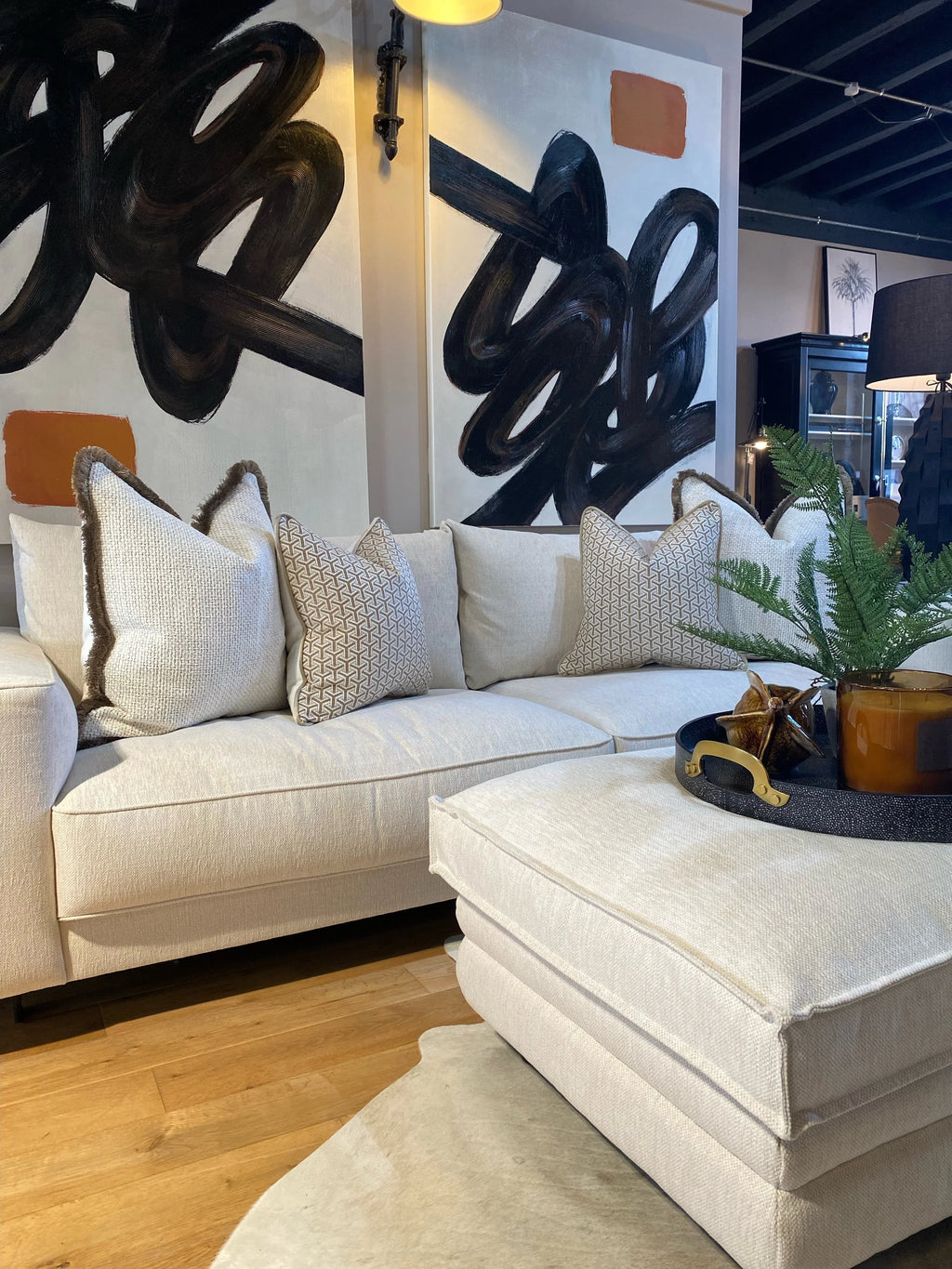 Moonbeam & Almond Sofa Cushion Set