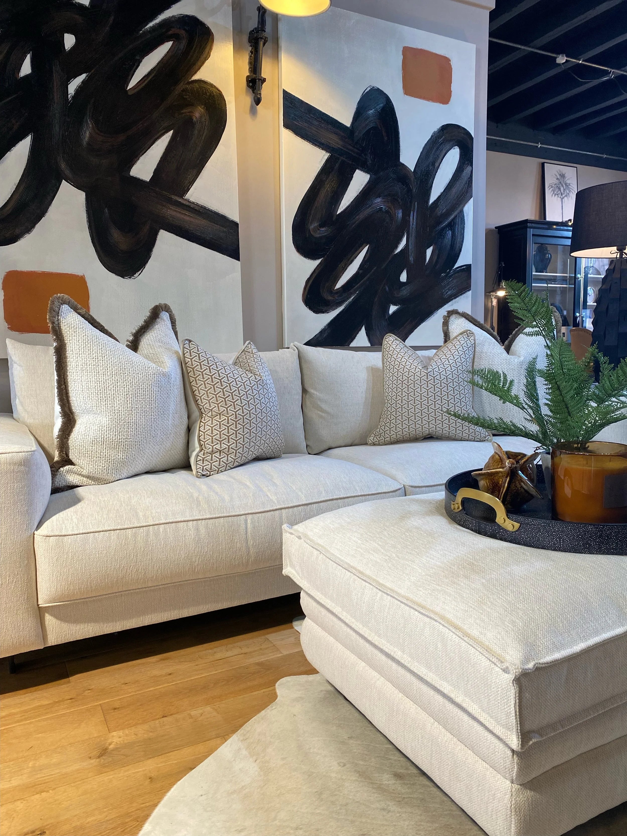 Moonbeam & Almond Sofa Cushion Set