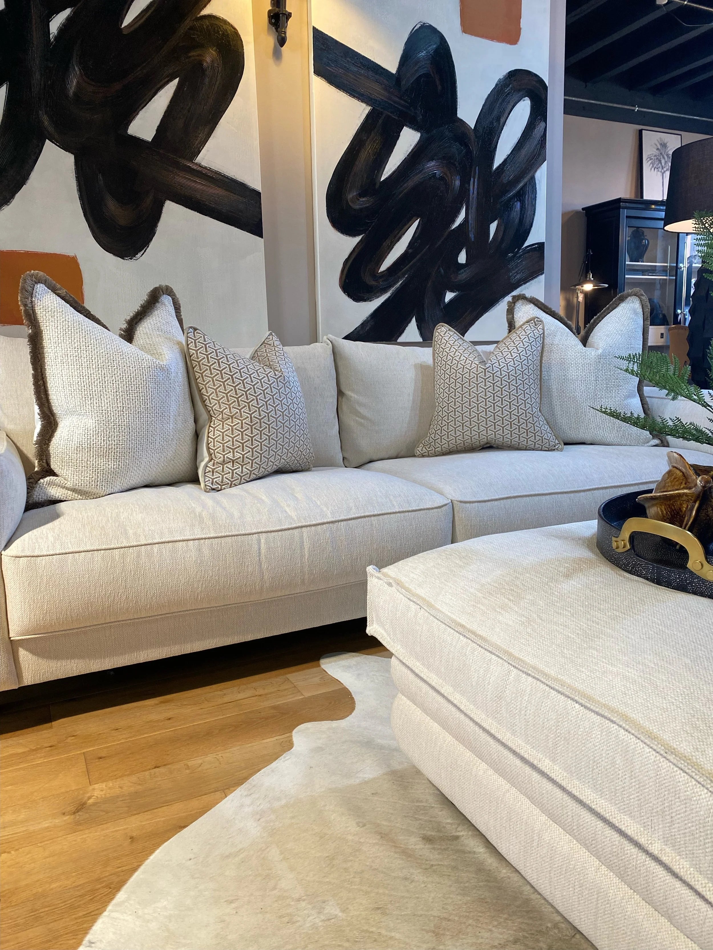 Moonbeam & Almond Sofa Cushion Set