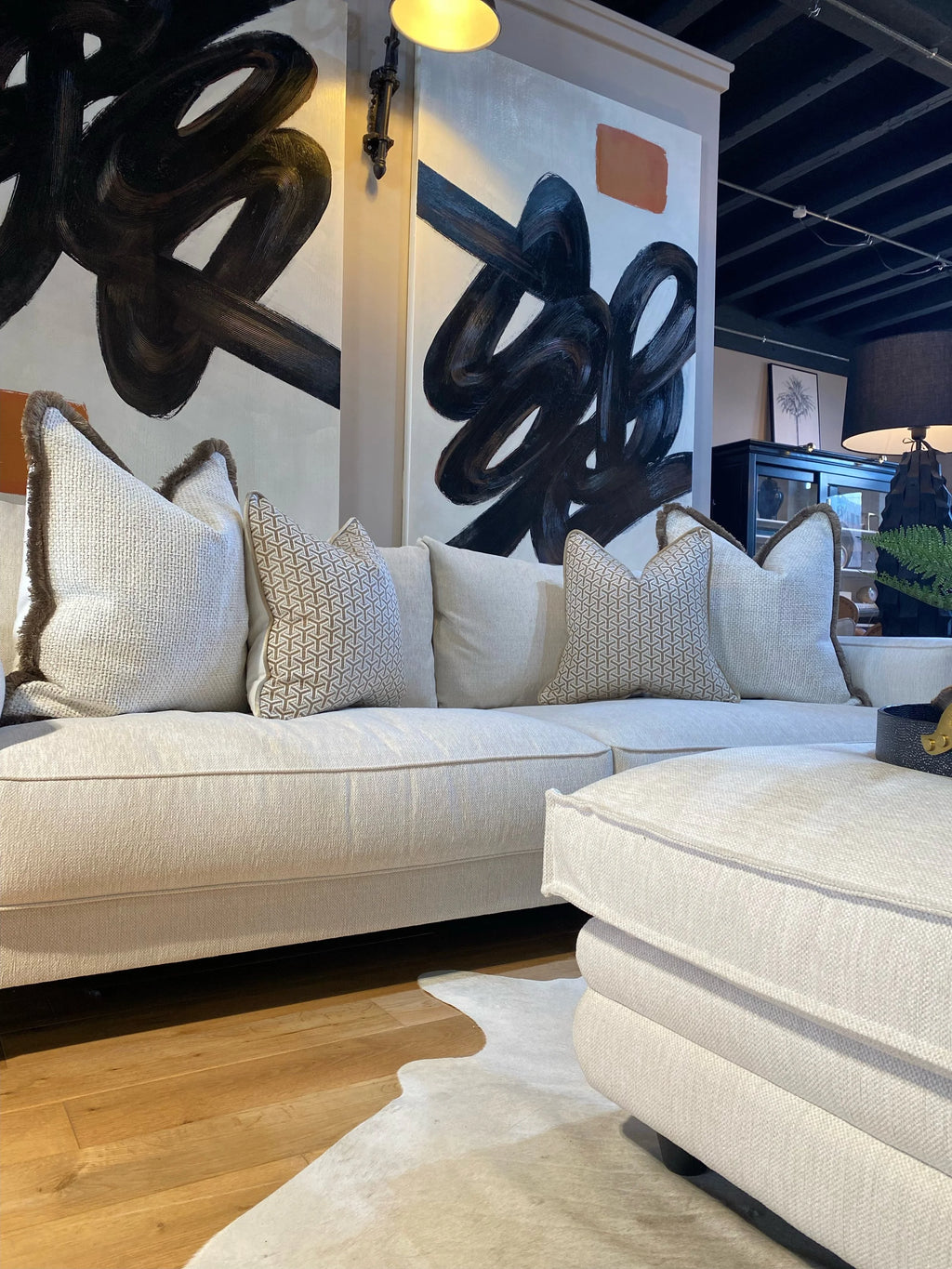 Moonbeam & Almond Sofa Cushion Set