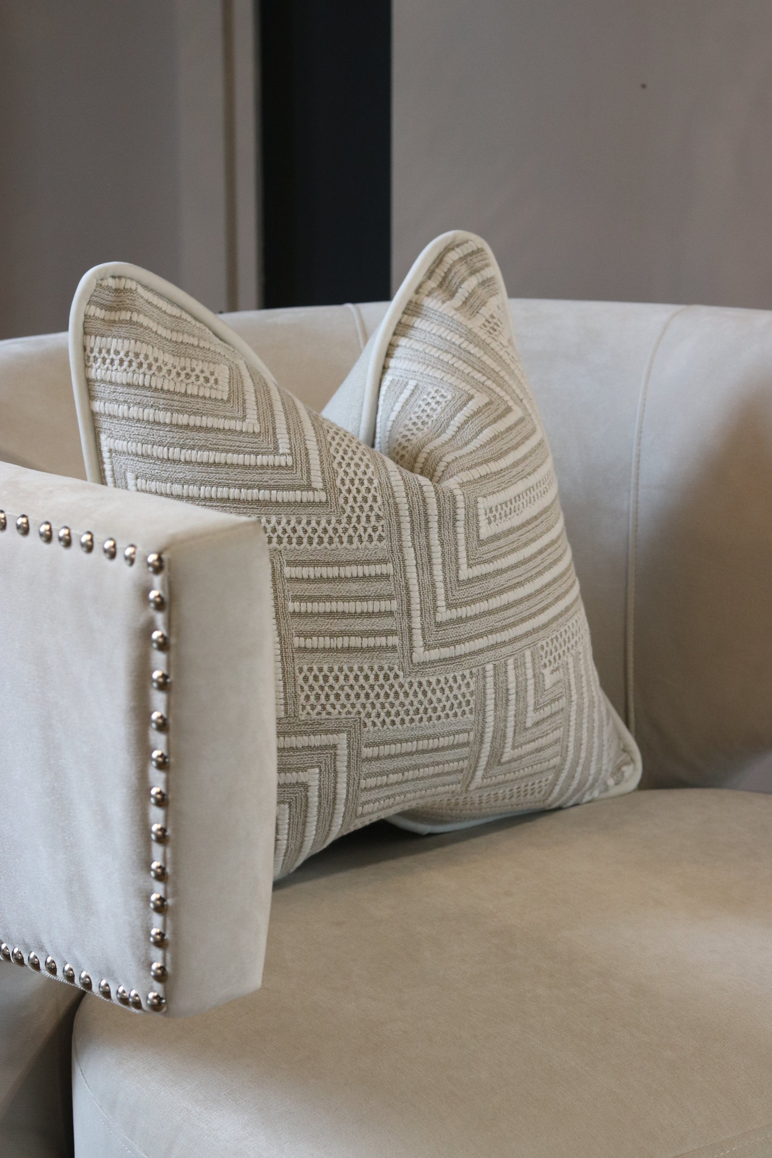 Macrame Linen Cushion