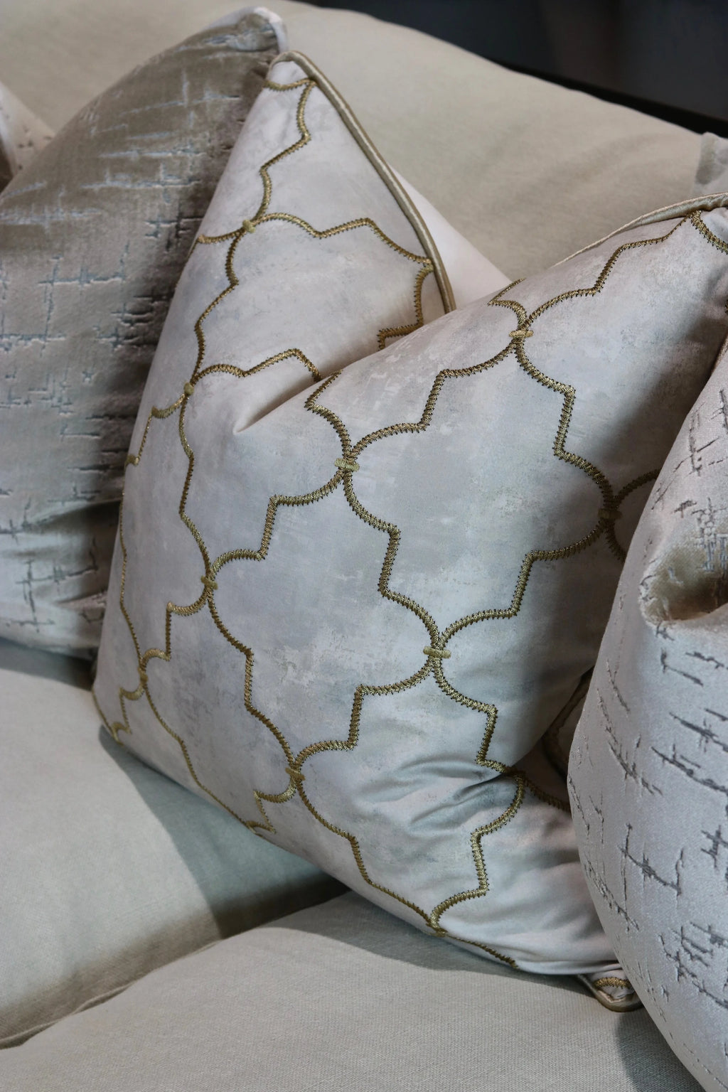 Lilou Gold Sofa Cushion Set