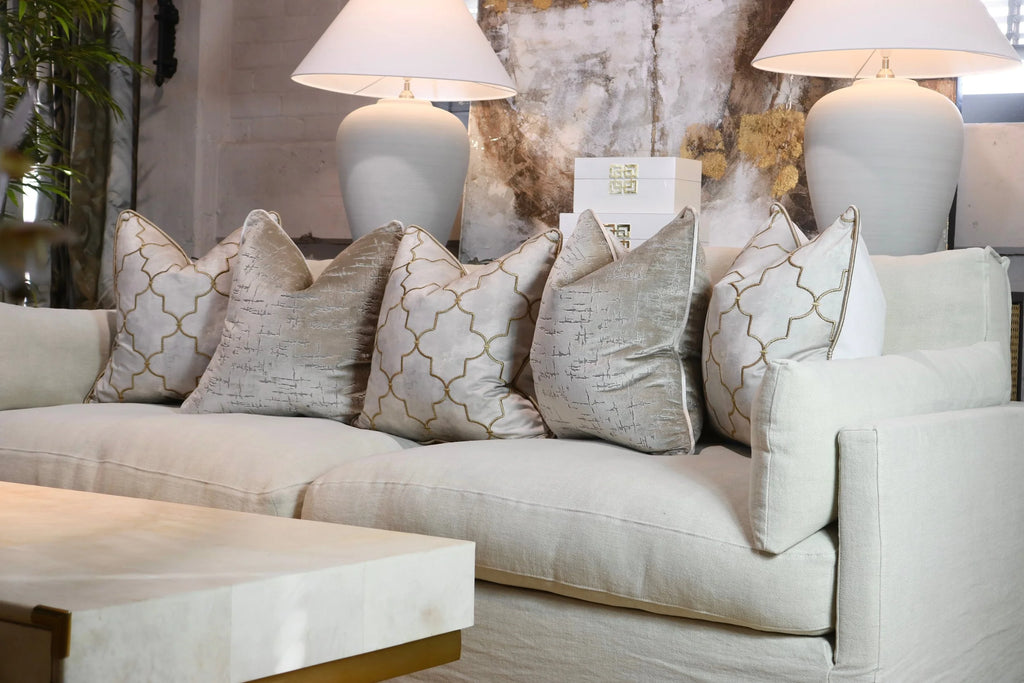 Lilou Gold Sofa Cushion Set