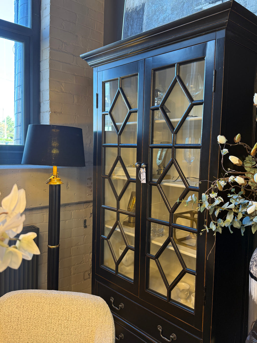 Ex-Display Black Display Cabinet