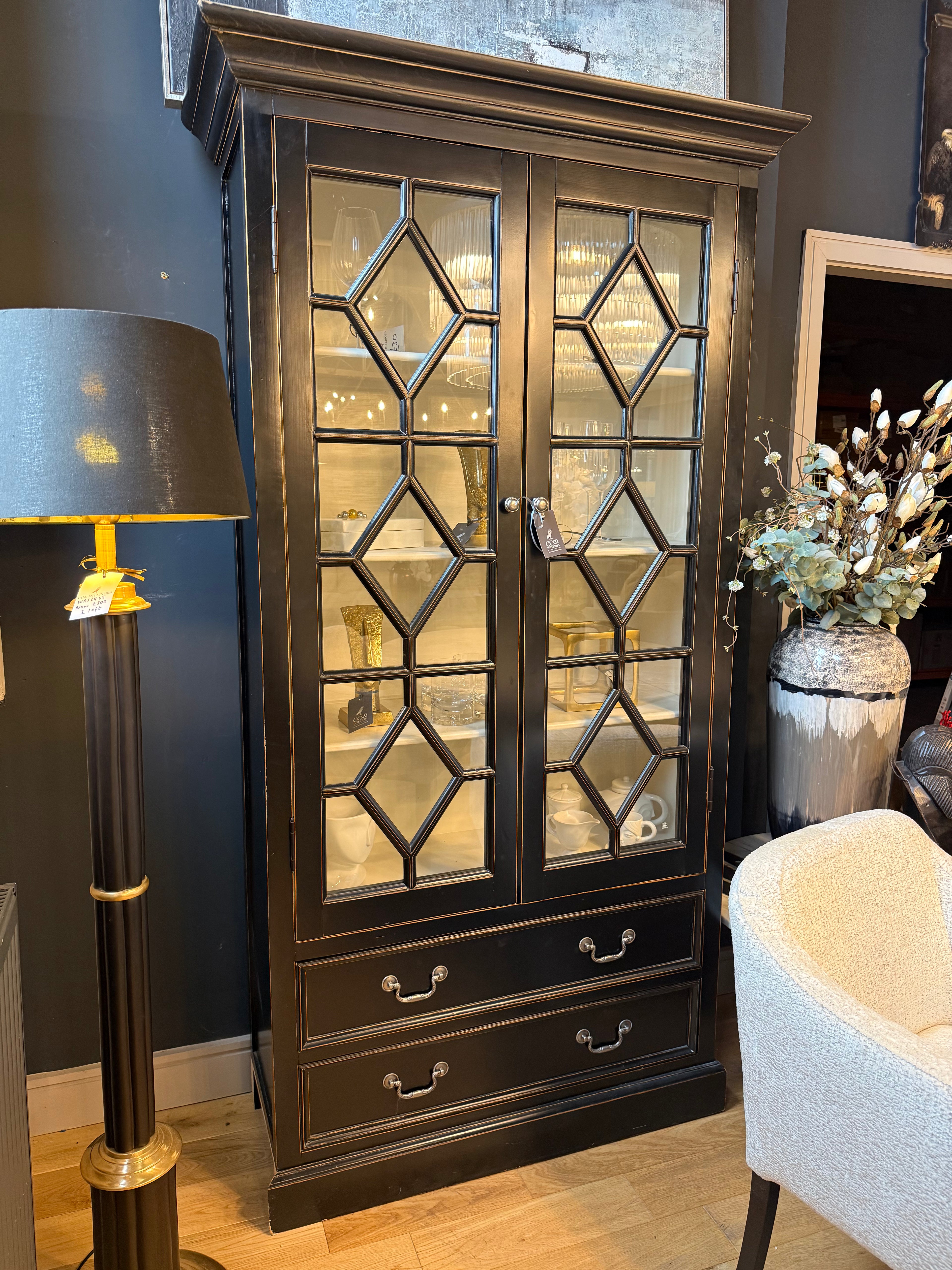 Ex-Display Black Display Cabinet