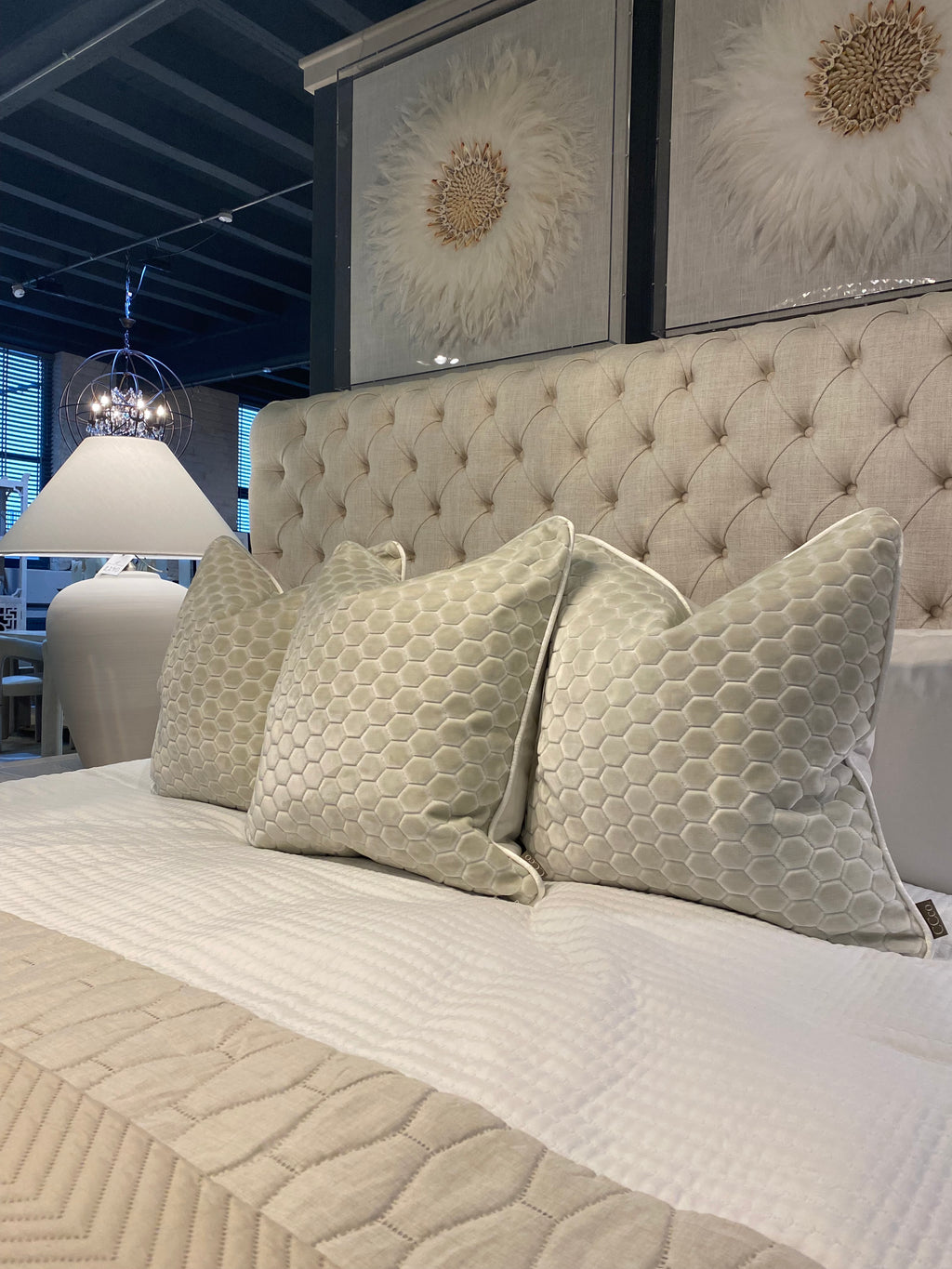 Prism Limestone Bed Cushion Set