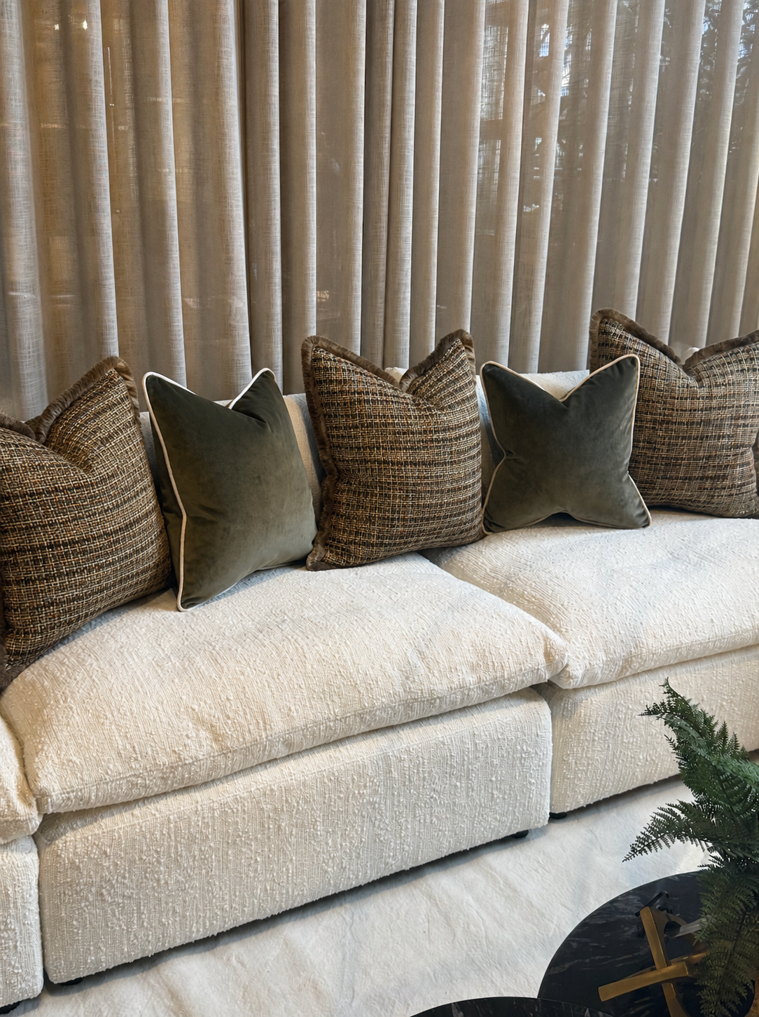 Limited Edition 'Bruyere Taupe' Sofa Cushion Set