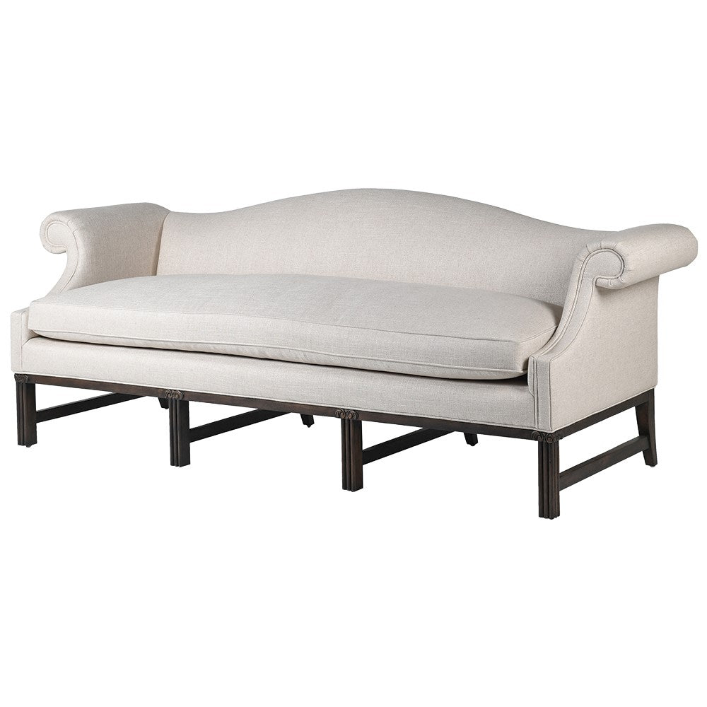 Ex-Display Linen Camelback 3 Seater Sofa