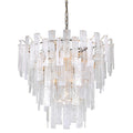 Textured Glass 4 Tier Chandelier