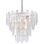Textured Glass 4 Tier Chandelier