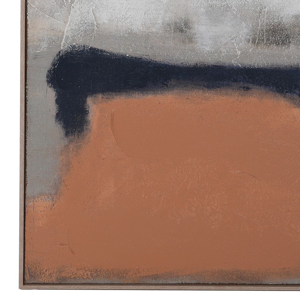 Neutral Framed Abstract Canvas