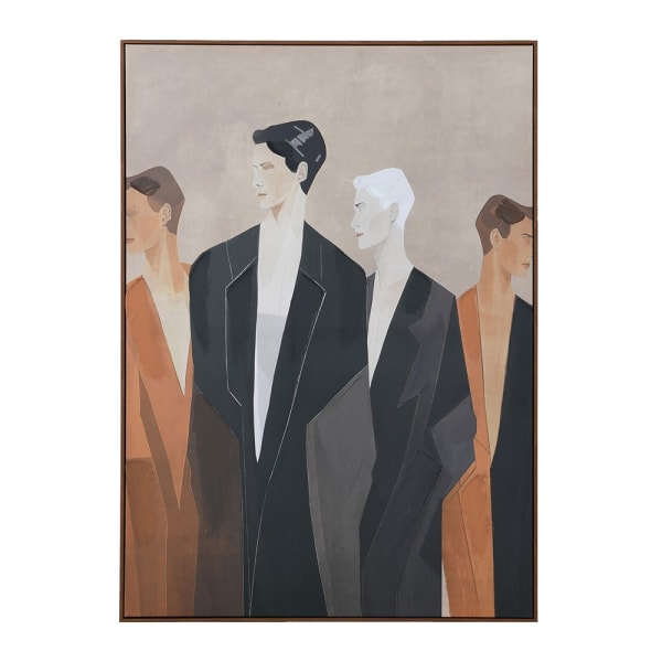 Abstract Figures Framed Canvas