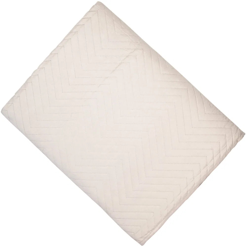 Ivory Chevron Bedspread
