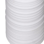 White Tapered Floor Lamp with Linen Shade