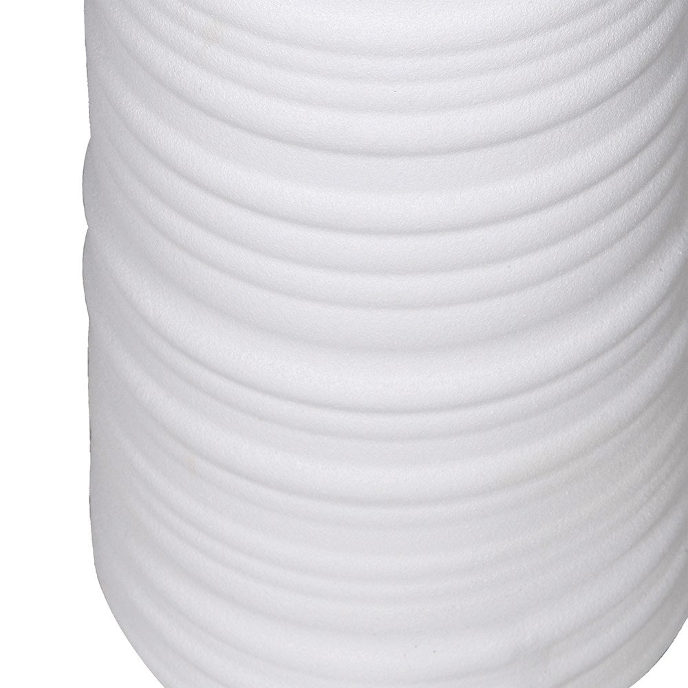 White Tapered Floor Lamp with Linen Shade