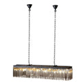 Smoke Glass Rectangular Chandelier