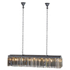Ex-Display Oblong Smoke Glass Crystal Chandelier