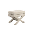 Stone Linen Footstool