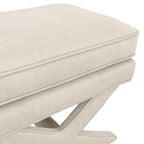 Stone Linen Footstool