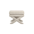 Stone Linen Footstool