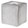 Grey Faux Shagreen Tissue Box