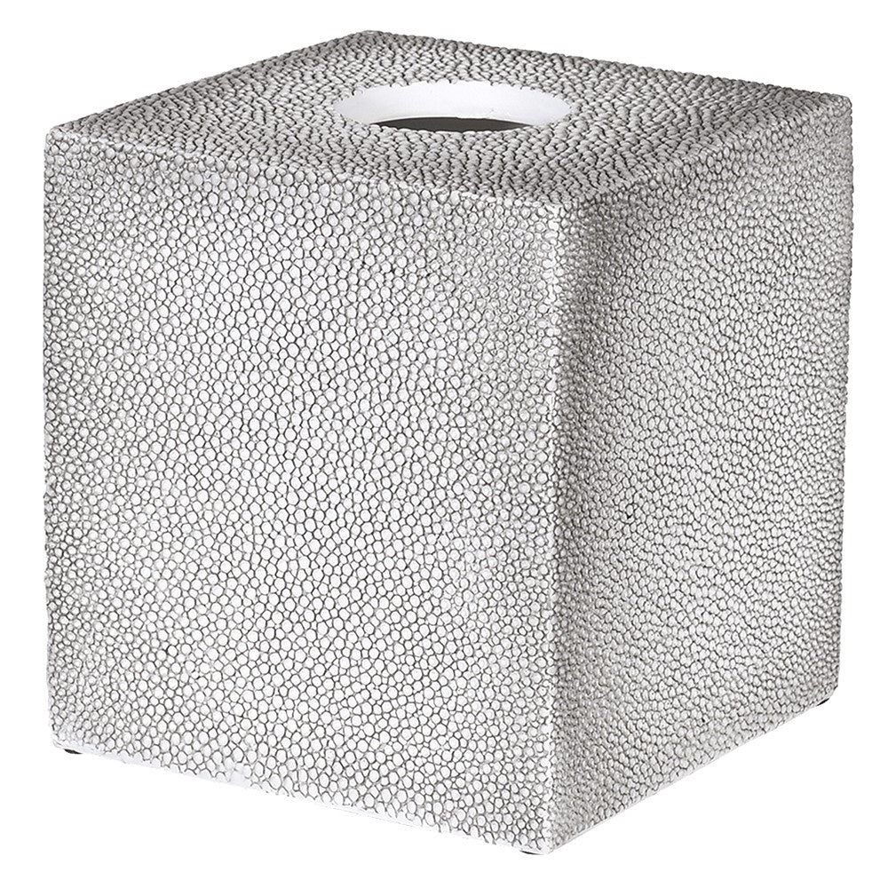 Grey Faux Shagreen Tissue Box