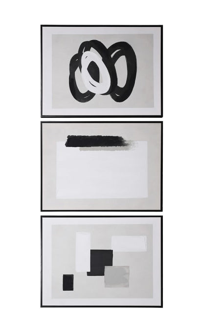 Ex-Display Set of 3 Minimalist Abstract Wall Art