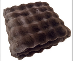 Chocolate Waffle Faux Fur Throw