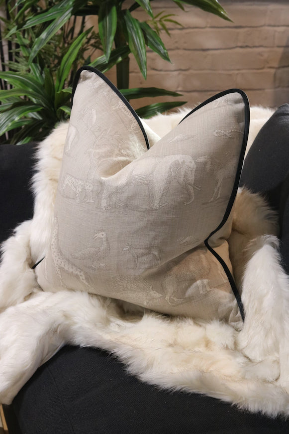 Andrew Martin 'Beige Kingdom' Cushion