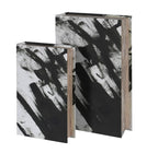 Set of 2 Brush Stroke Book Boxes