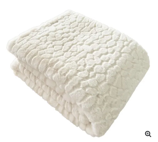 Cloud Dapple Faux Fur Throw