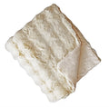 Natural Waffle Faux Fur Throw
