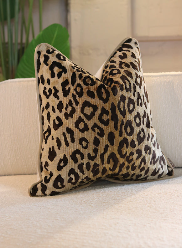 Mimi Velvet Tan Cushion