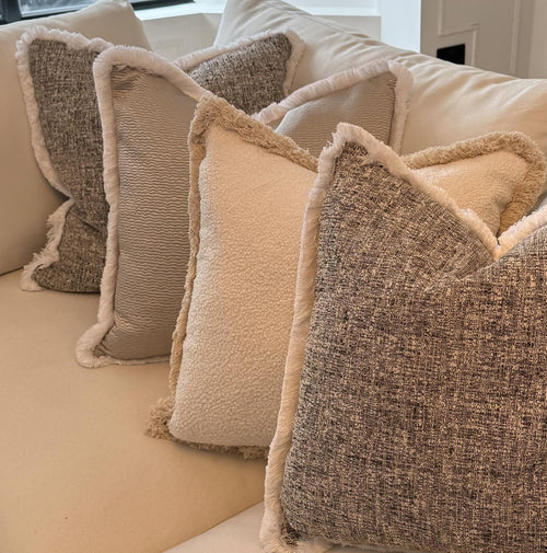 'Fergus Chalk' Boucle Cushion
