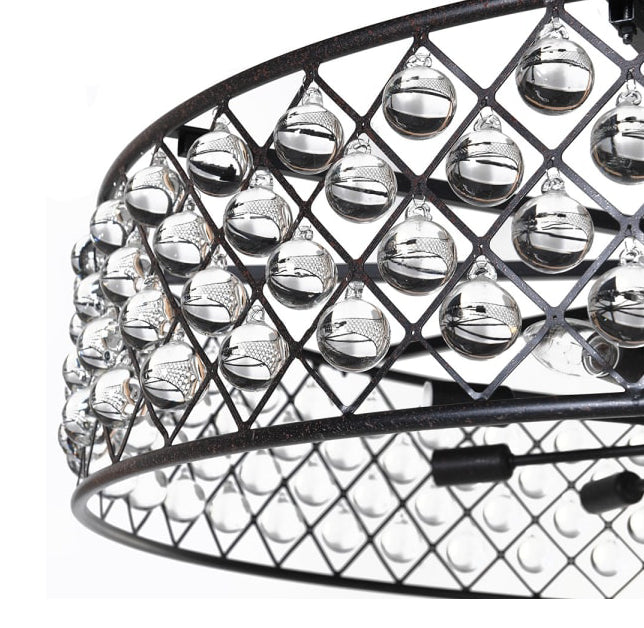Round Glass Baubles Chandelier