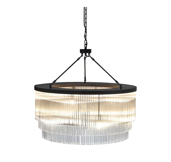Round 3 Tier Glass Tubes Chandelier